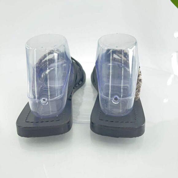 Ted Baker London Black Faux Snake Teppo Flat Sandal Women's 39.5 9 Slip On - Picture 7 of 14